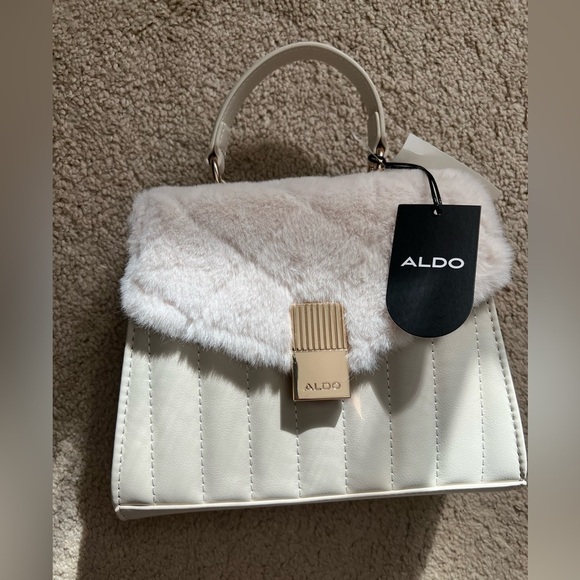 Aldo Handbags - NWT ALDO White Faux Fur Women's Bag